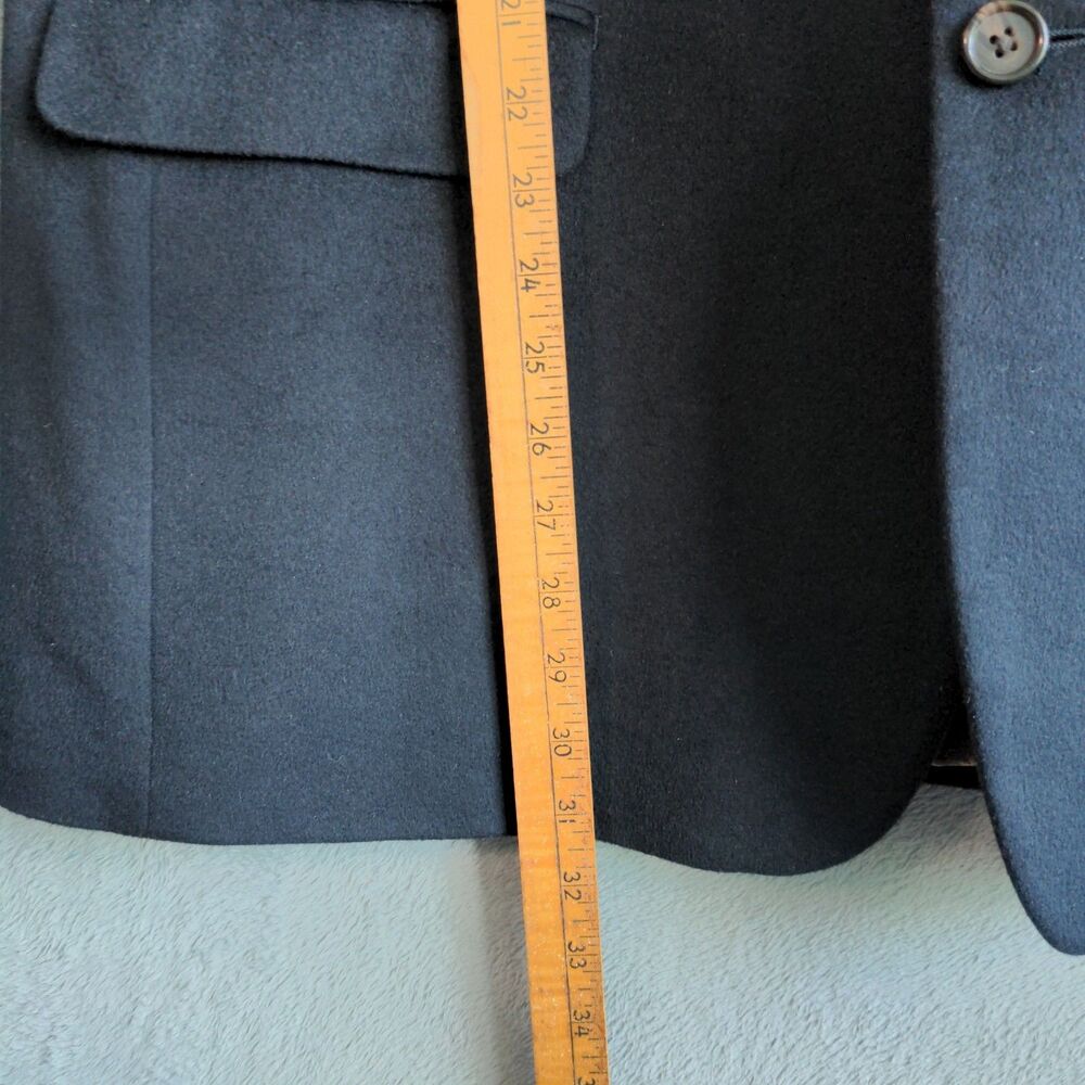 Lauren Ralph Lauren Silk Wool Cashmere Black/Blue Blazer Jacket Suit Paisley - Picture 9 of 11